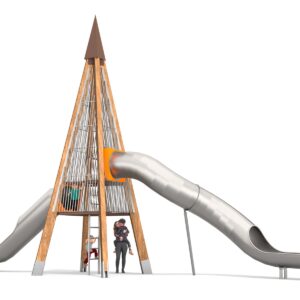 duża piramida ze ślizgawkami na plac zabaw