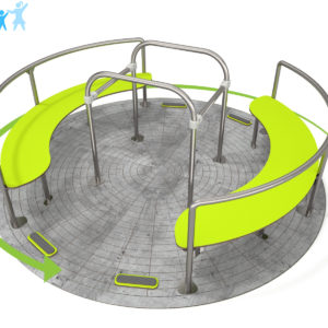 karuzela dla dzieci na wózkach inwalidzkich na plac zabaw