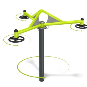 potrójna karuzela pionowa na plac zabaw