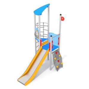 wieża ze ślizgiem i linarium na plac zabaw