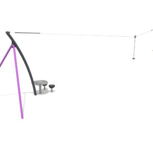 zjazd linowy na plac zabaw